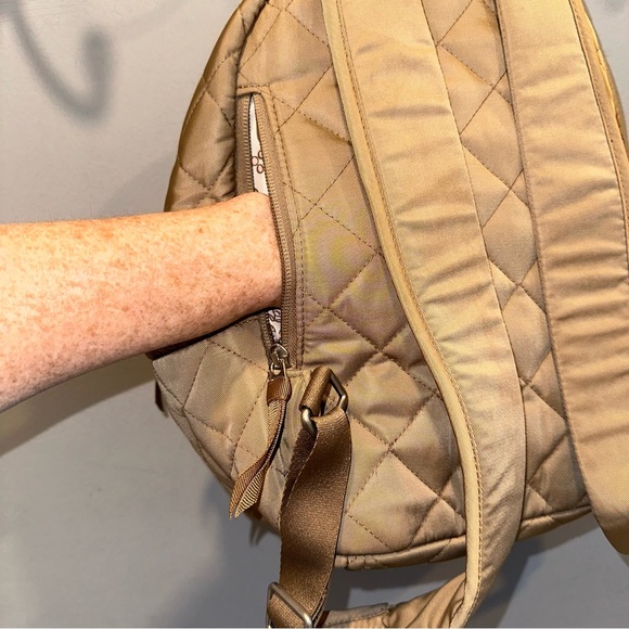 Vera Bradley Meadowlark Tan Small Backpack in Performance Twill - Picture 5 of 8